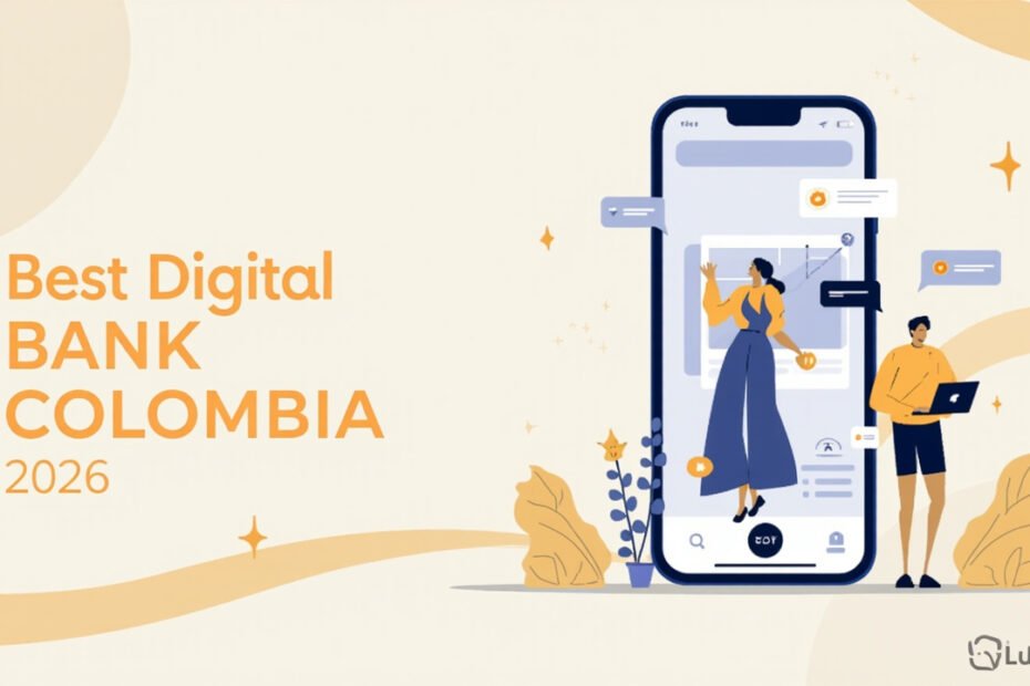 Ilustración flat vectorial sobre Colombia 2026